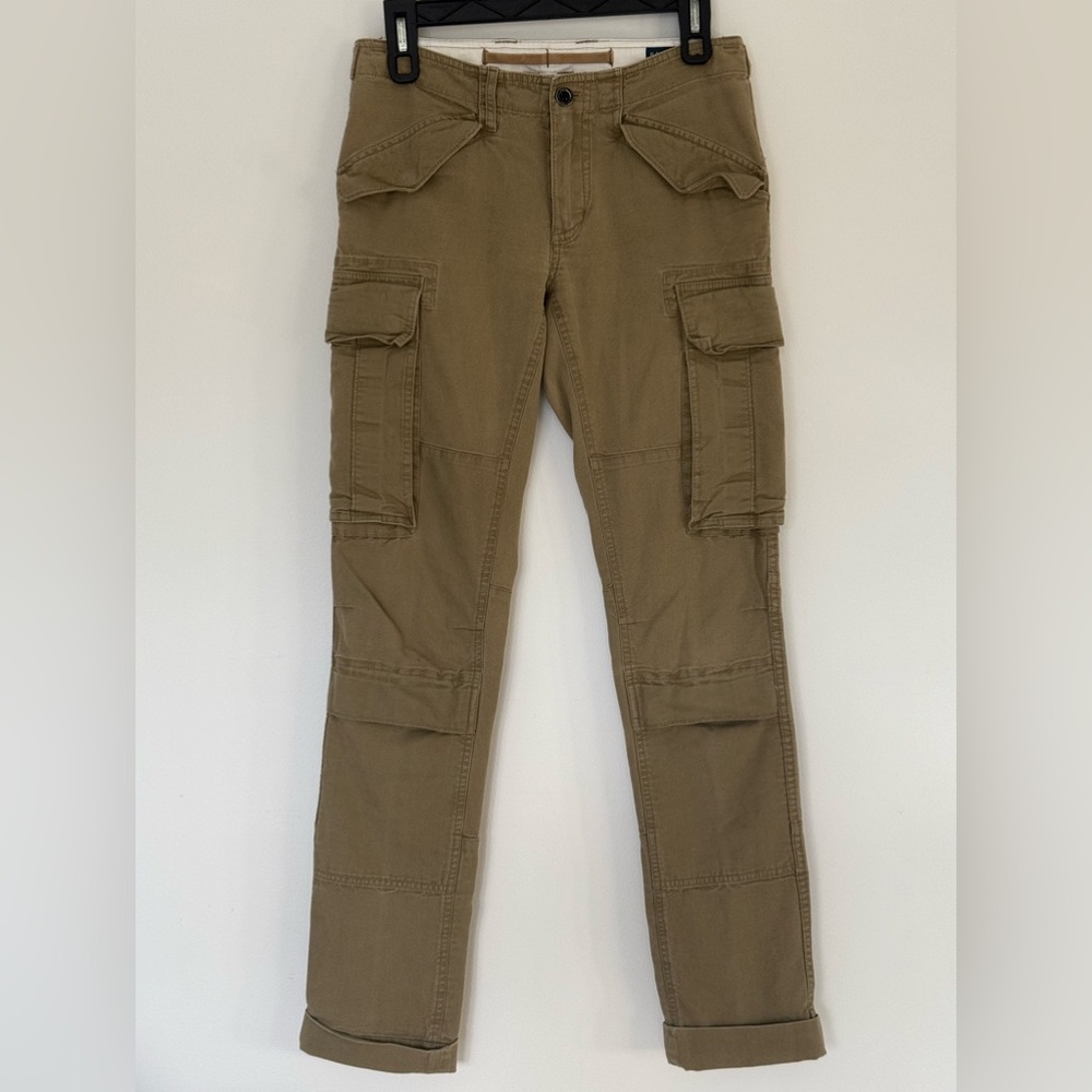 Ralph Lauren Polo Womens Sz 4 Brown Cargo Military Army Pants Jeans Pockets Y2K